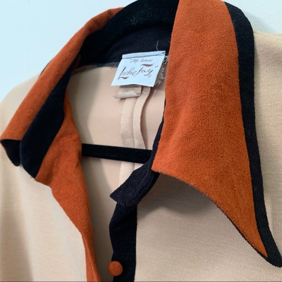 Vintage 1960s/ 1970s Women’s Collared Long Sleeve Dress - Picture 5 of 11